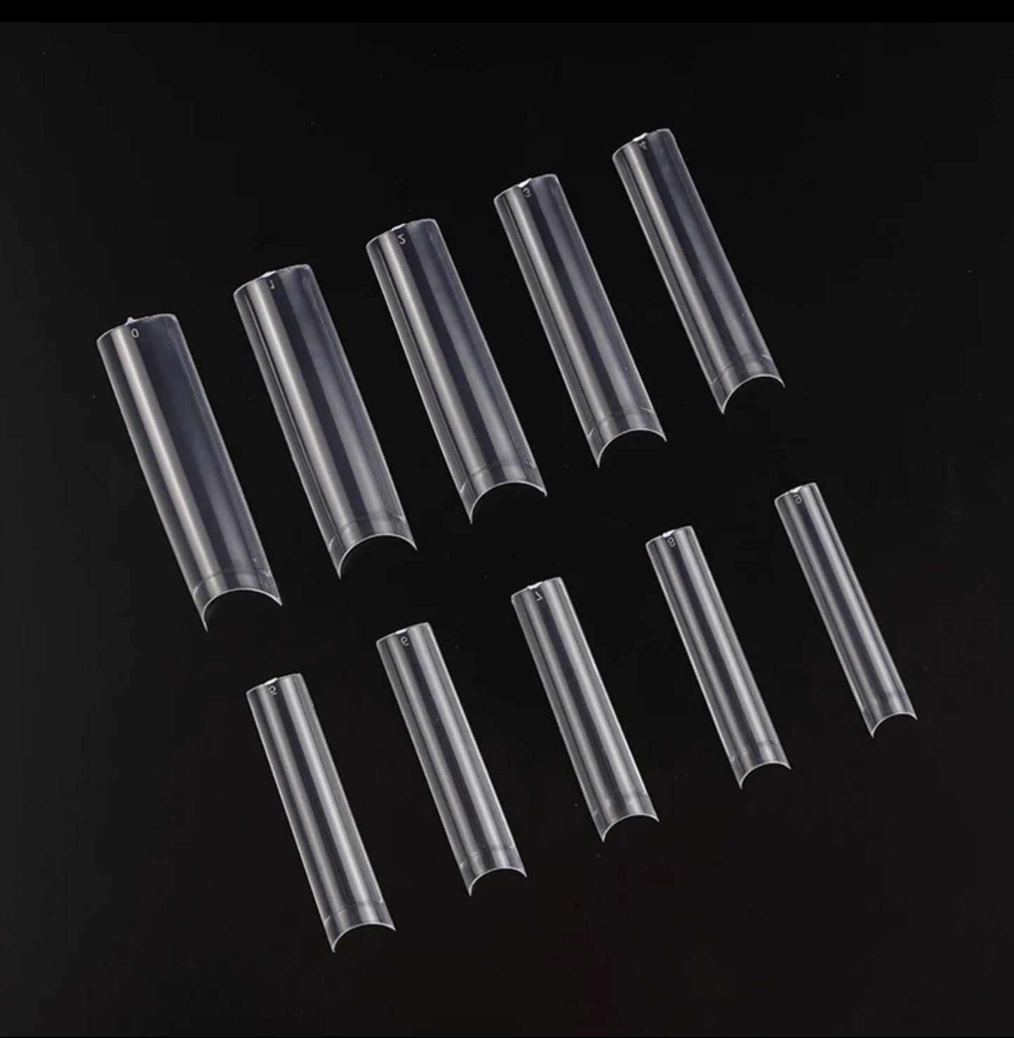 Square Straight Nail Tip Clear