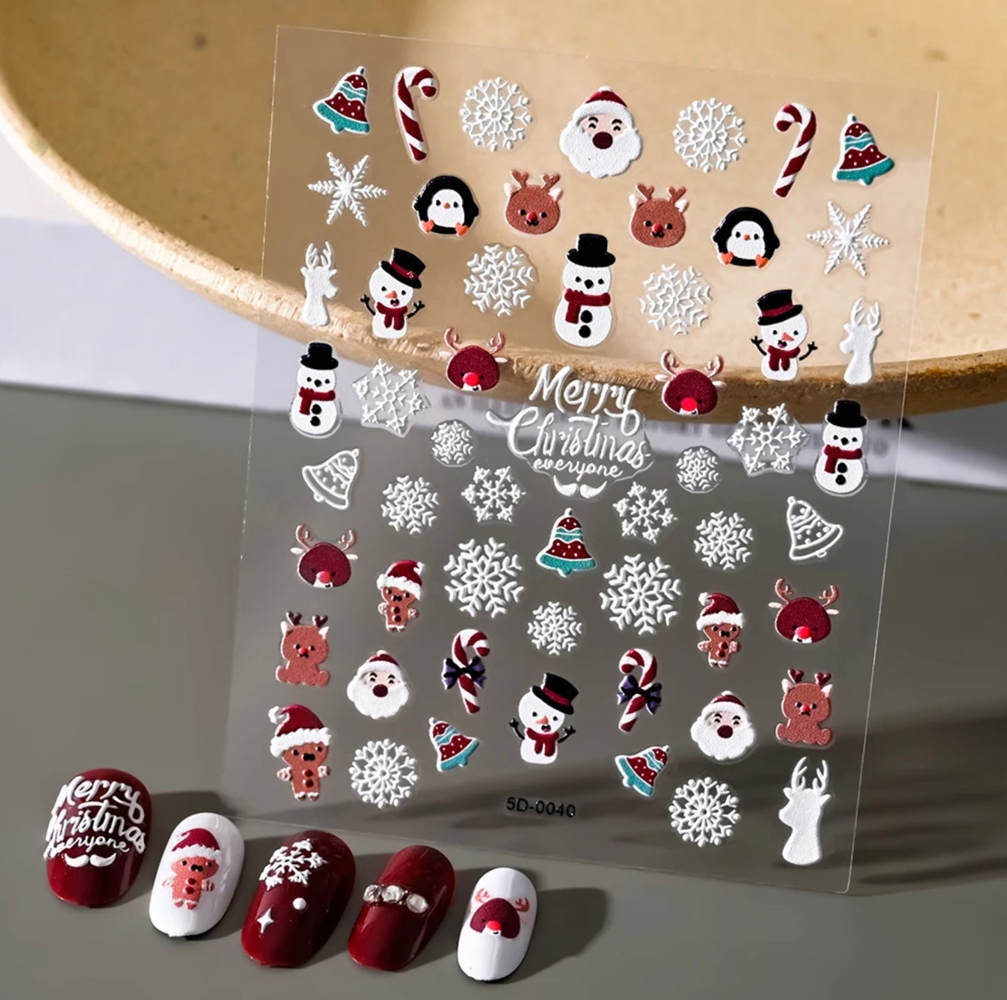 5D Snowflake Nail Sticker