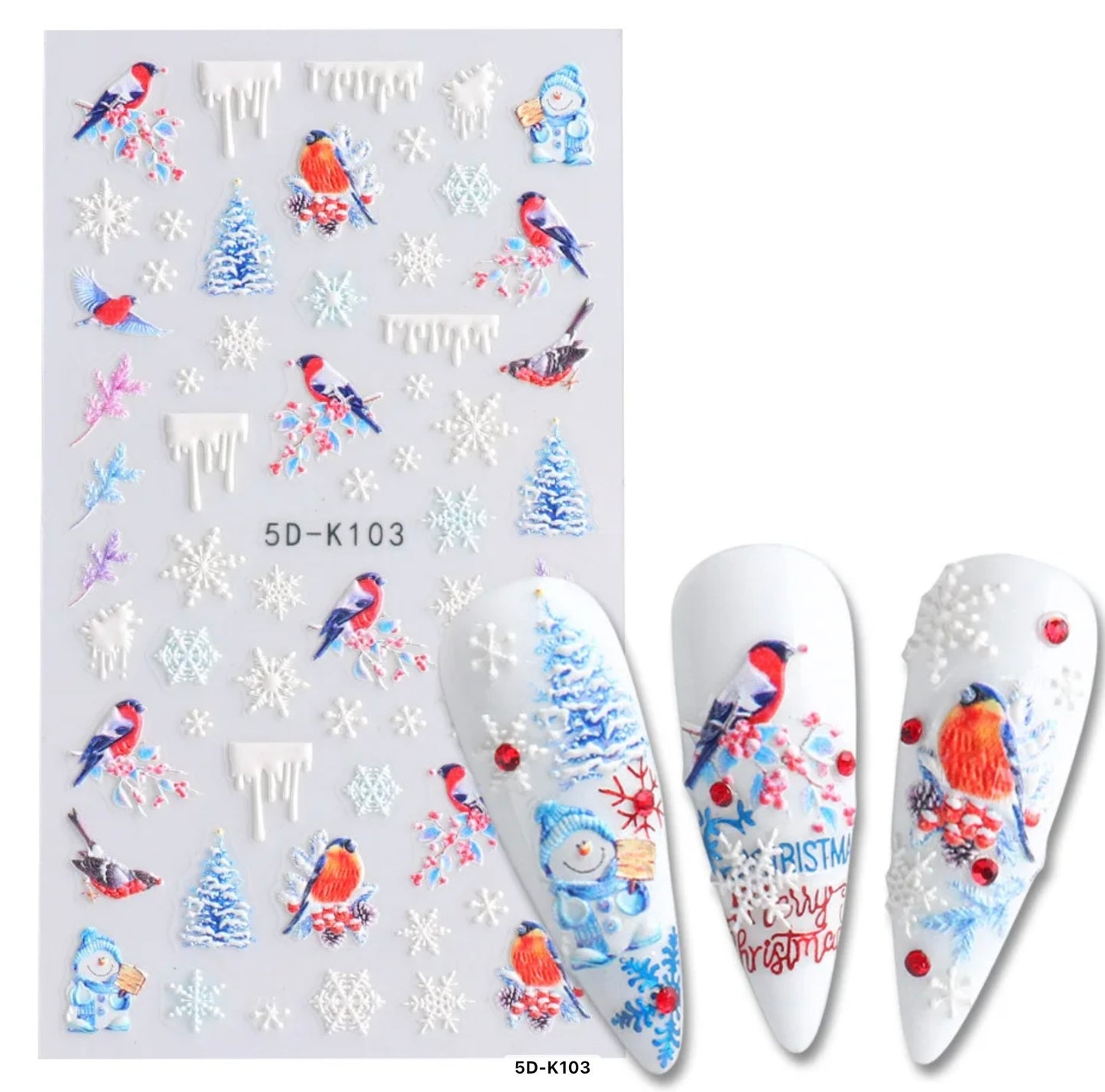 5D Nail Sticker Bird