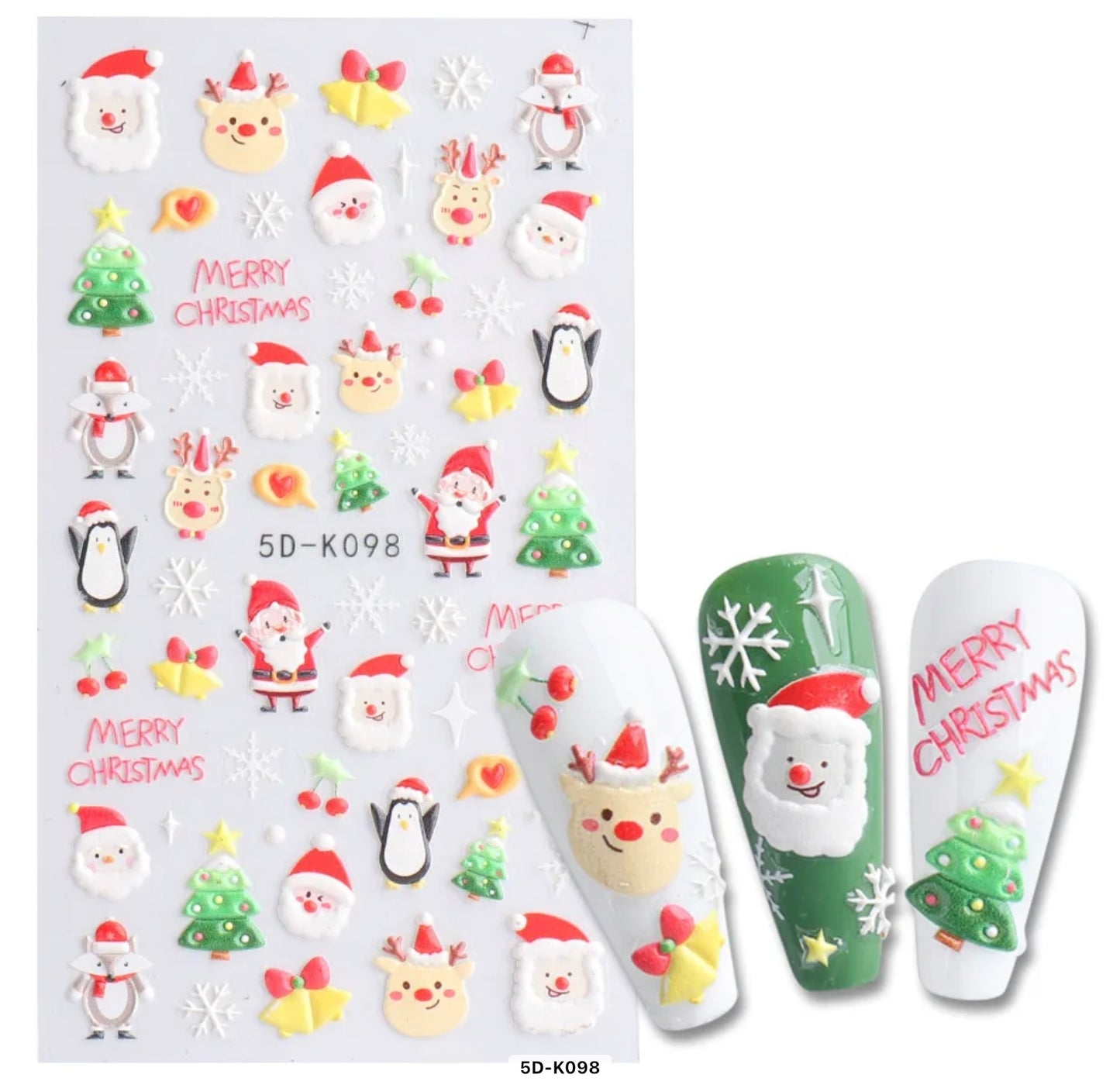 5D Nail Sticker Santa