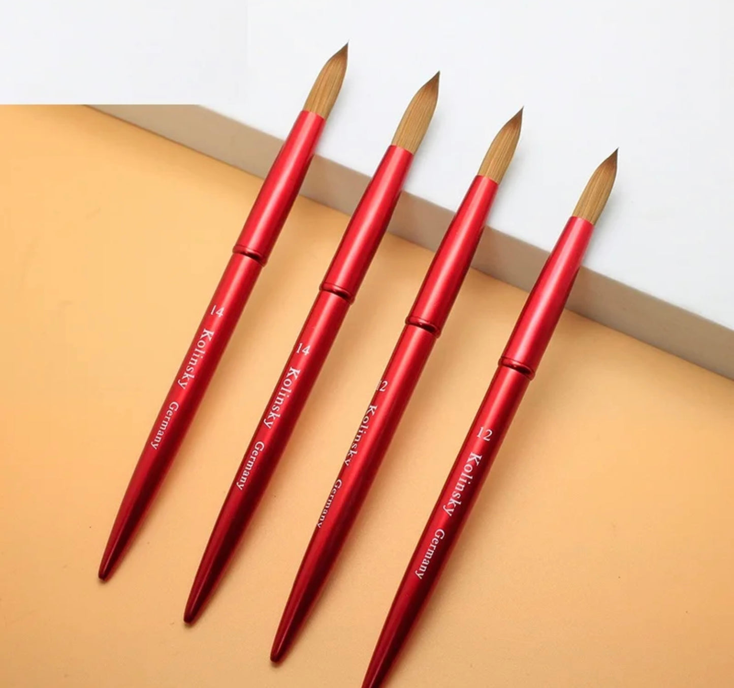 Red Handle Kolinsky Acrylic Brush