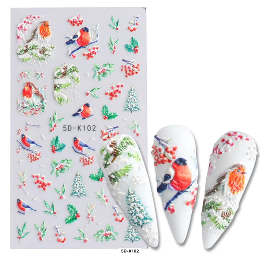 5D Sticker Red Bird